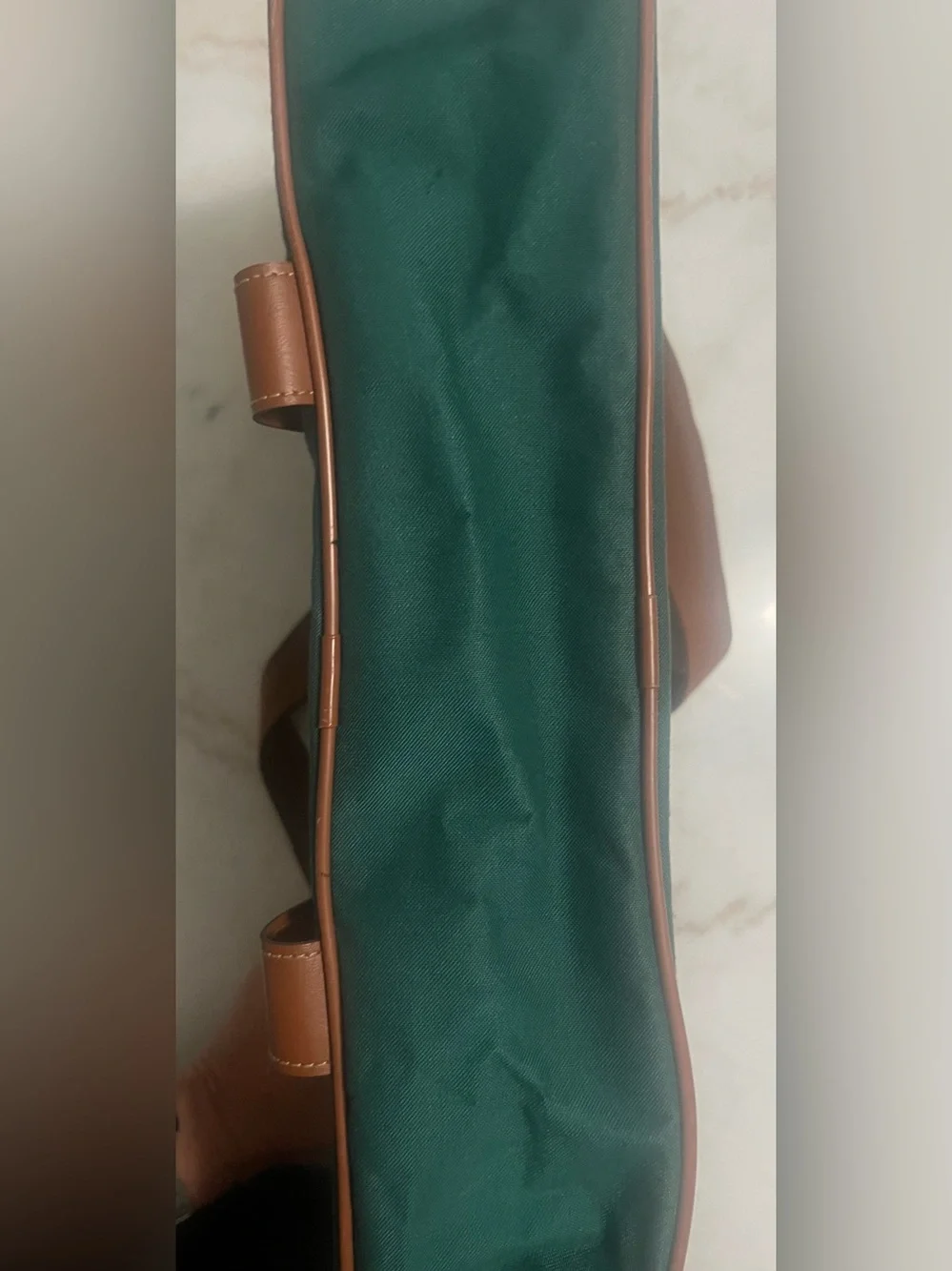 VTG Polo Ralph Lauren Shoulder Laptop Messenger Bag Green Brown Travel